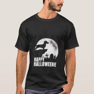 Womens Dachshund Happy Halloweenie Costume Wiener  T-shirt