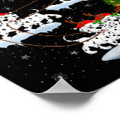 Womens Dalmatian Dog Santa Sleigh Flying Funny Mag Poster (Hoek)