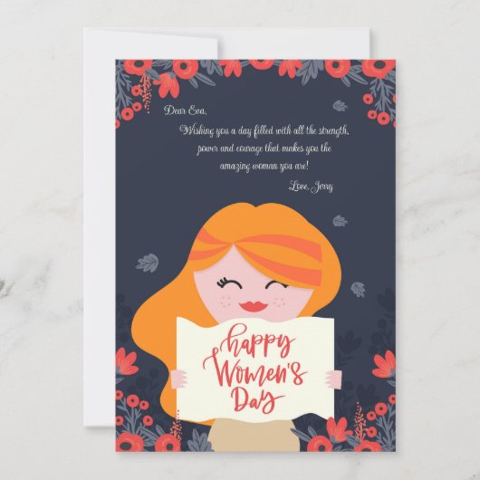 Women's Day Cutie Greeting Card Feestdagenkaart (Voorkant)