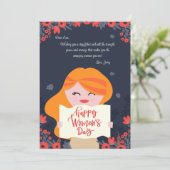 Women's Day Cutie Greeting Card Feestdagenkaart (Staand voorkant)