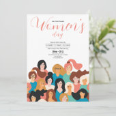 Women's Day Event Invitation Flyer Sjabloon Kaart (Staand voorkant)
