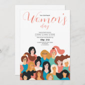 Women's Day Event Invitation Flyer Sjabloon Kaart (Voorkant / Achterkant)