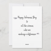 Women's Day Foto's Aangepaste vakantie Kaart (Achterkant)