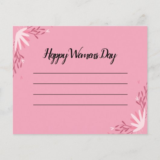 Womens Day Kaart (Achterkant)