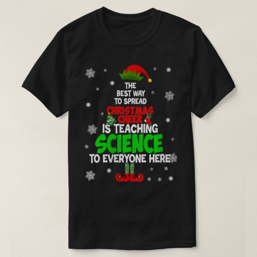Womens de beste manier om kerstmis te verspreiden t-shirt (Design voorkant)