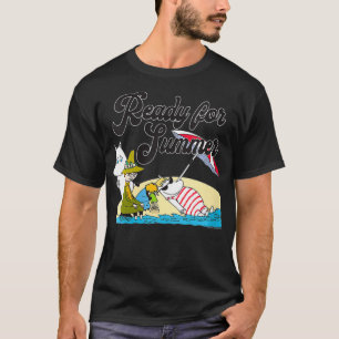 Womens de Moomins Klaar voor de Zomer van VNeck T-shirt