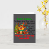 Womens Dear Santa I've Been Good This Year V-neck Kaart (Gele Bloem)