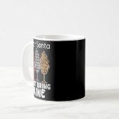 Womens Dear Santa Just Bring Wine Christmas Wine H Koffiemok (Voorkant links)