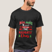 Womens Dear Santa They re the Naughty Ones Pajamas T-shirt (Voorkant)