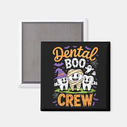 Womens Dental Boo Crew Shirt Funny Men Women Kids  Magneet (Voorkant / Achterkant)