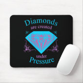 Womens Diamonds Are D Under Pressure - Motivationa Muismat (Met muis)