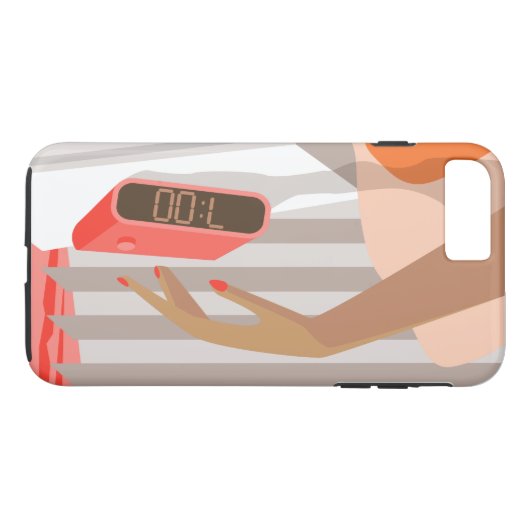 Womens die de wekker in de hand drukken Case-Mate iPhone case (Achterkant (Horizontaal))