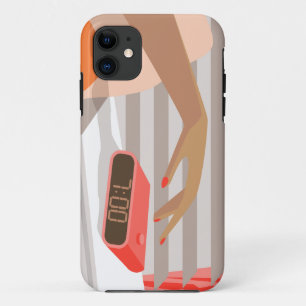 Womens die de wekker in de hand drukken Case-Mate iPhone case