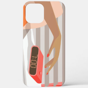 Womens die de wekker in de hand drukken Case-Mate iPhone case