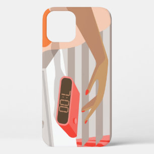 Womens die de wekker in de hand drukken Case-Mate iPhone case