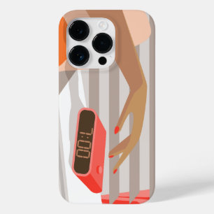 Womens die de wekker in de hand drukken Case-Mate iPhone 14 pro hoesje