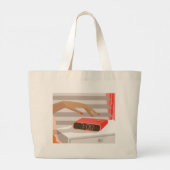 Womens die de wekker in de hand drukken grote tote bag (Achterkant)