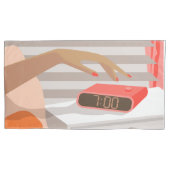 Womens die de wekker in de hand drukken kussensloop (Voorkant)