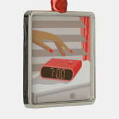 Womens die de wekker in de hand drukken metalen ornament (Rechts)