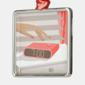 Womens die de wekker in de hand drukken metalen ornament (Links)