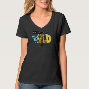 Womens die in het wild leven De dingen zonnebloem T-shirt