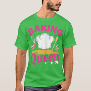 Womens die koningin Bake Kitchen Keuken Baking Sa T-shirt