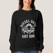 Womens Diesel krijgt stuf gemaakt Funny Truck Mech Trui (Voorkant)