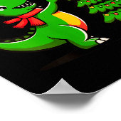 Womens Dinosaur Christmas Merry Christmas T-rex De Poster (Hoek)