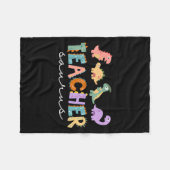 Womens Dinosaur leraar leraar leraar wissaurus rex Fleece Deken (Voorkant (Horizontaal))