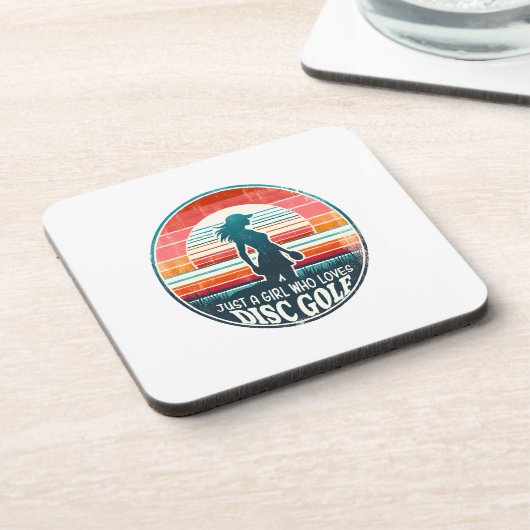 Womens Disc Golf - Frisbee Golf Vrouw Bier Onderzetter (Linkerzijde)