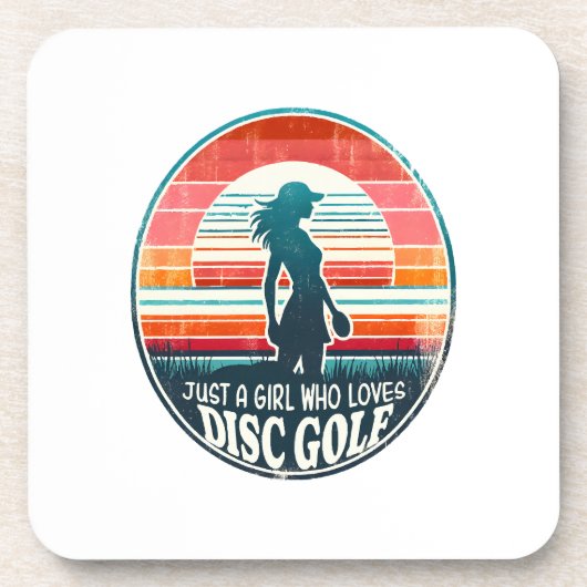 Womens Disc Golf - Frisbee Golf Vrouw Bier Onderzetter (Voorkant)