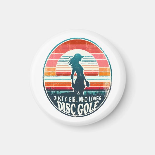 Womens Disc Golf - Frisbee Golf Vrouw Magneet (Voorkant)