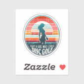 Womens Disc Golf - Frisbee Golf Vrouw Sticker (Vel)