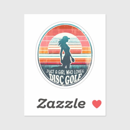 Womens Disc Golf - Frisbee Golf Vrouw Sticker (Vel)