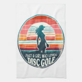 Womens Disc Golf - Frisbee Golf Vrouw Theedoek (Verticaal)