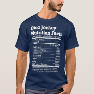 Womens Disc Jockey Nutritional Facts Grappige DJ T-shirt