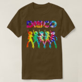 Womens Disco Thleed Tie Dye Dancing T-shirt (Design voorkant)