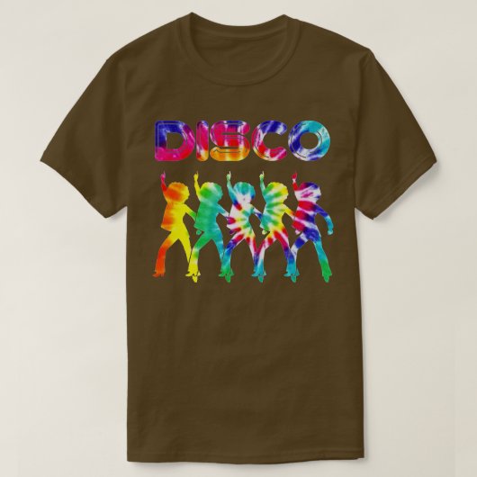 Womens Disco Thleed Tie Dye Dancing T-shirt (Design voorkant)