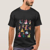 Womens Disney Princess Magical Print V Neck  T-shirt (Voorkant)