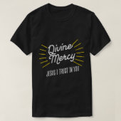 Womens Divine Mercy Jezus die ik vertrouw op jou k T-shirt (Design voorkant)
