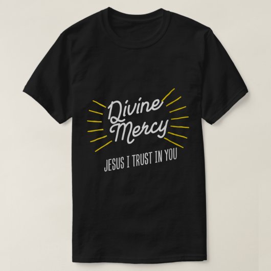 Womens Divine Mercy Jezus die ik vertrouw op jou k T-shirt (Design voorkant)