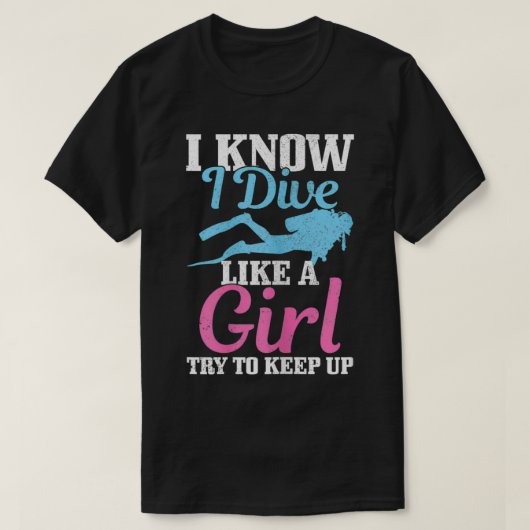 Womens Diving Girl Funny Scuba Diver Gift T-shirt (Design voorkant)