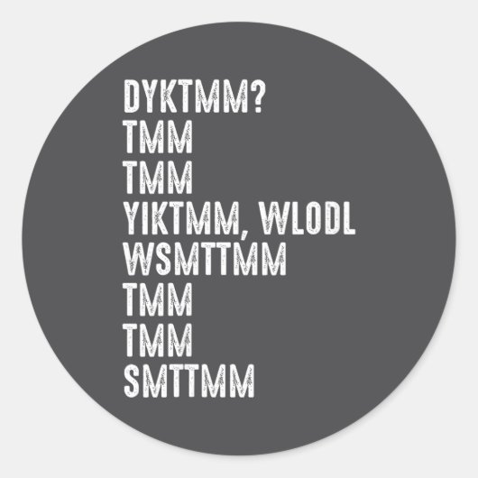 Womens Do You Know The Muffin Man Dyktmm Funny Quo Ronde Sticker (Voorkant)