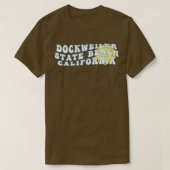 Womens Dockweiler State Beach California CA Retro T-shirt (Design voorkant)