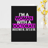 Womens Doctor Gifts for Women Mevrouw PhD Kaart (Gele Bloem)