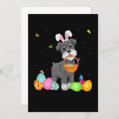 Womens Dog Ma Gift Cute Bunny Schnauzer Eggs East Aankondiging (Voorkant / Achterkant)