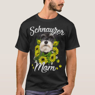 Womens Dog Ma Moederdag Gift Sunflower Schnauz T-shirt
