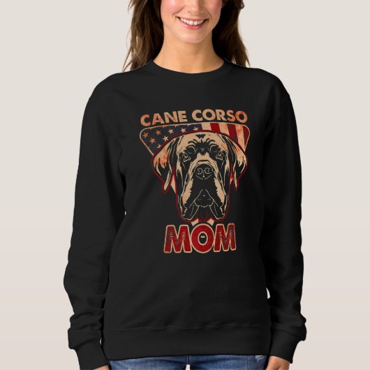 Womens Dog  USA Flag Cane Corso Mom  3 Trui (Voorkant)