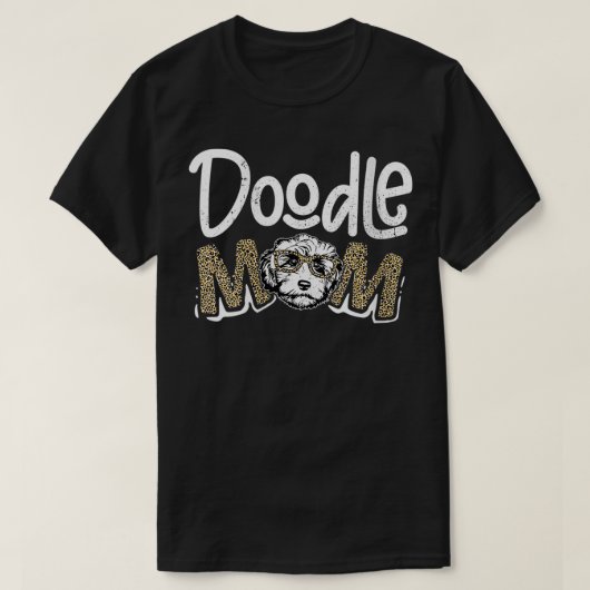 Womens Doodle Ma Leopard Goldendole Moederda T-shirt (Design voorkant)