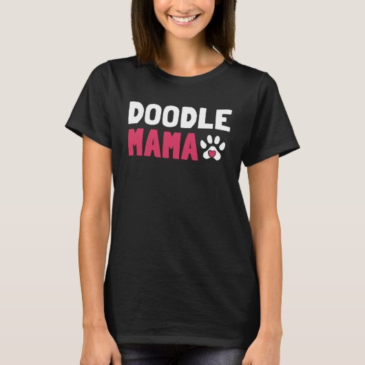 Womens Doodle Mama Labradoodle Goldendole T-shirt (Voorkant)